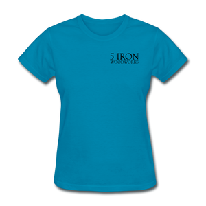 5 iron Woodworks Women's T-Shirt - turquoise