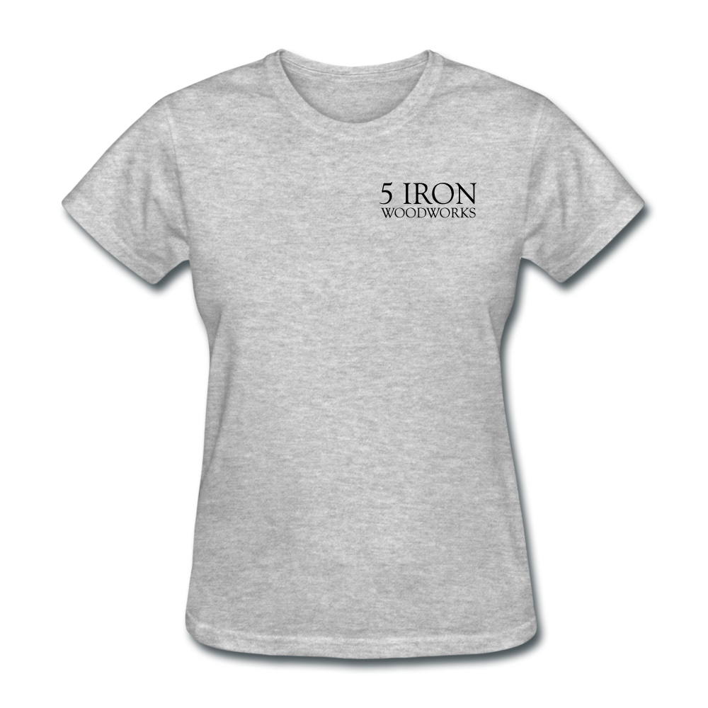 5 Iron Woodworks Women's T-Shirt - heather gray