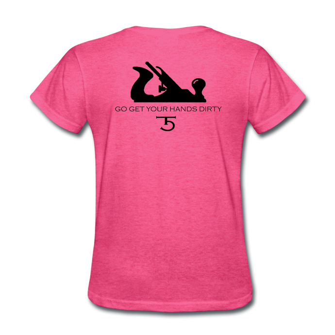 5 Iron Woodworks Women's T-Shirt - heather pink