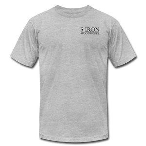 5 Iron Woodworks Premium T-Shirt - heather gray