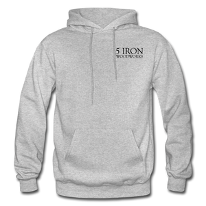 5 Iron Woodworks Hoodie - heather gray