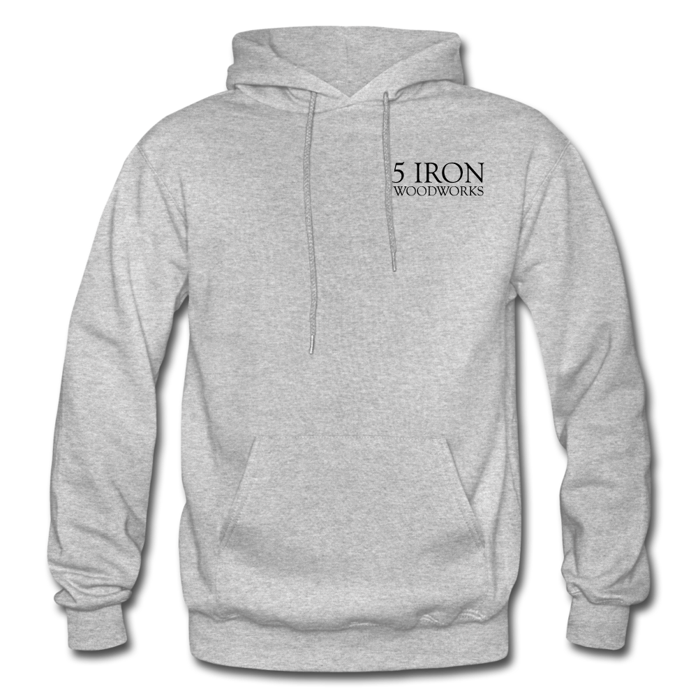 5 Iron Woodworks Hoodie - heather gray