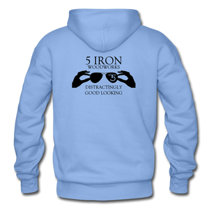 5 Iron Woodworks Hoodie - carolina blue