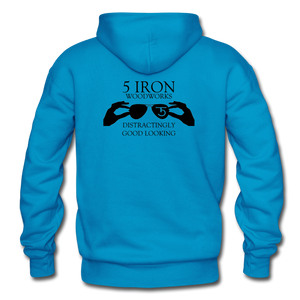 5 Iron Woodworks Hoodie - turquoise