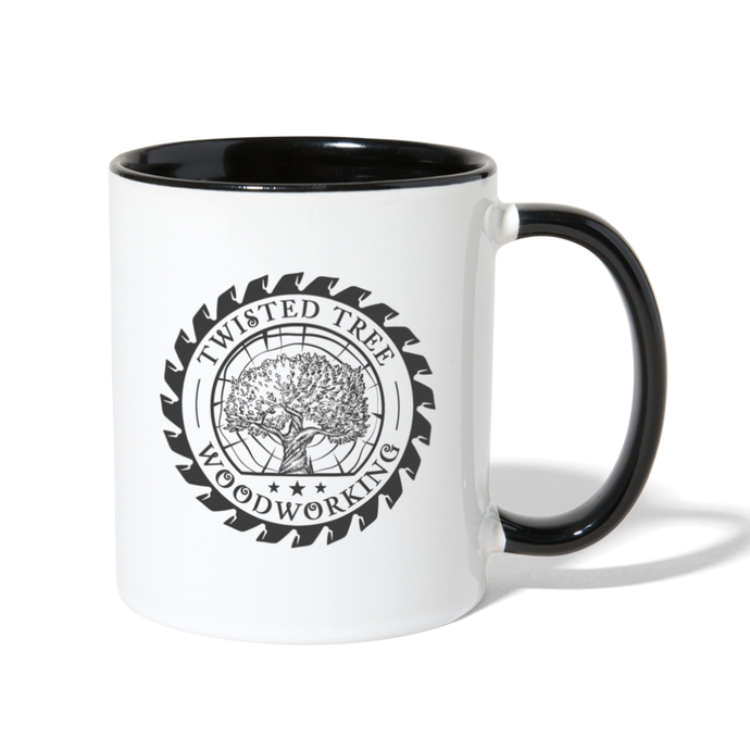 Twisted Tree Woodworking Contrast Coffee Mug - white/black