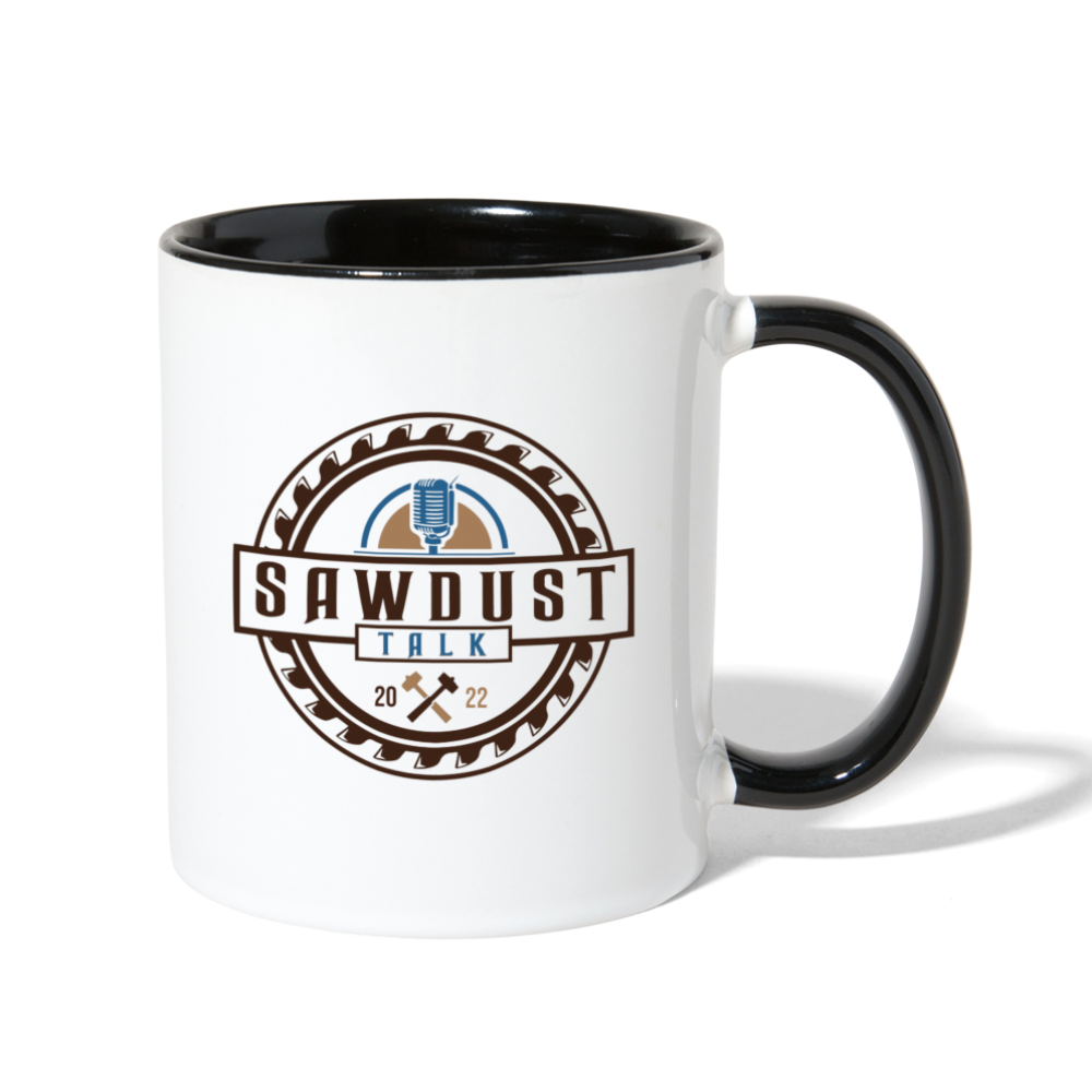 Sawdust Talk Coffee Mug - white/black