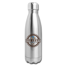 Load image into Gallery viewer, Sawdust Talk Insulated Stainless Steel Water Bottle - silver
