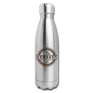 Sawdust Talk Insulated Stainless Steel Water Bottle - silver