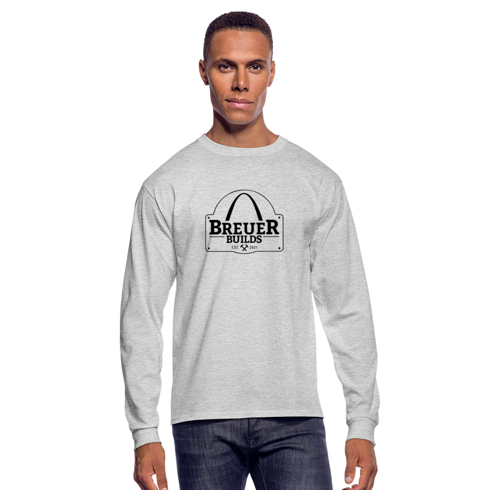 Breuer Builds Long Sleeve T-Shirt - heather gray