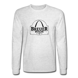 Breuer Builds Long Sleeve T-Shirt - light heather gray