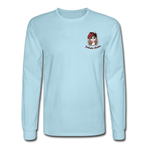 Polkdot Welder Long Sleeve T-Shirt - powder blue