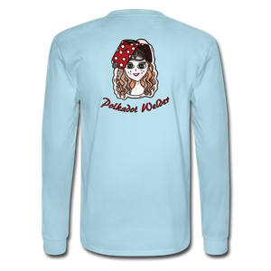 Polkdot Welder Long Sleeve T-Shirt - powder blue