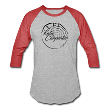 Load image into Gallery viewer, Katie the Carpenter Raglan T-Shirt - heather gray/red
