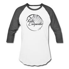 Load image into Gallery viewer, Katie the Carpenter Raglan T-Shirt - white/charcoal
