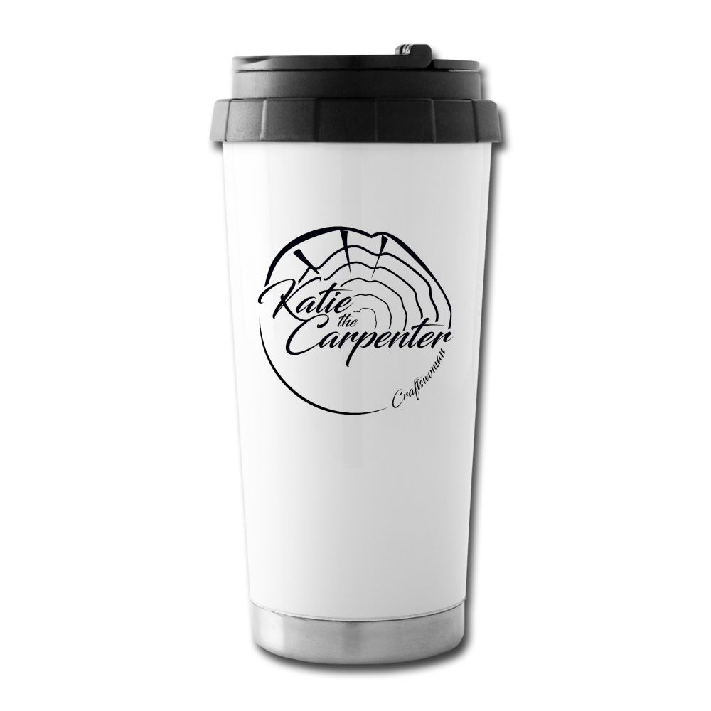 Katie the Carpenter Travel Mug - white