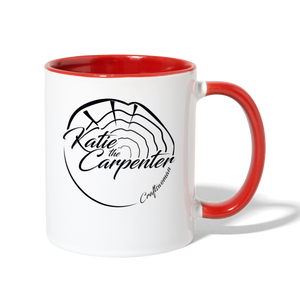 Katie the Carpenter Contrast Coffee Mug - white/red