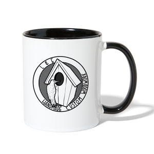 L & E Custom Woodworks Contrast Coffee Mug - white/black