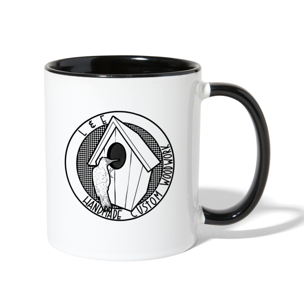 L & E Custom Woodworks Contrast Coffee Mug - white/black