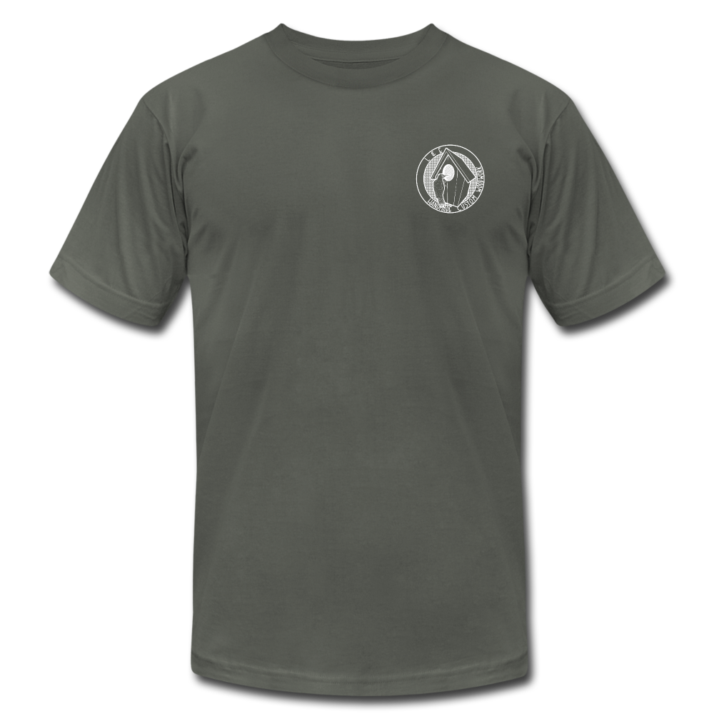 L & E Custom Woodworks Premium T-Shirt - asphalt