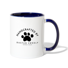 Load image into Gallery viewer, Dustan Sweely Contrast Coffee Mug - white/cobalt blue
