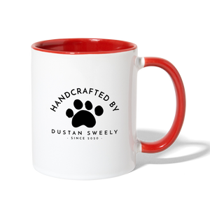 Dustan Sweely Contrast Coffee Mug - white/red