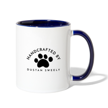 Load image into Gallery viewer, Dustan Sweely Contrast Coffee Mug - white/cobalt blue
