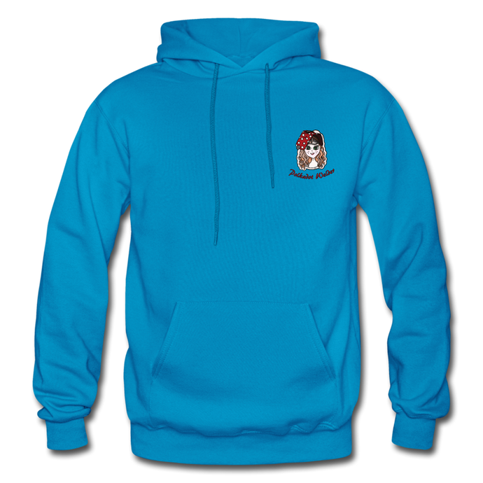 Polkadot Welder Unixex Hoodie - turquoise