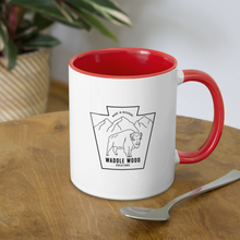 Load image into Gallery viewer, Waddle Wood Creations Contrast Coffee Mug - white/red
