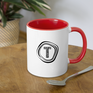 Tanner's Timber Contrast Coffee Mug - white/red