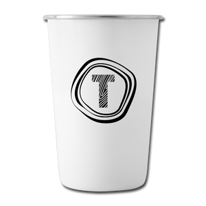 Tanner's Timber Stainless Steel Pint Cup - white