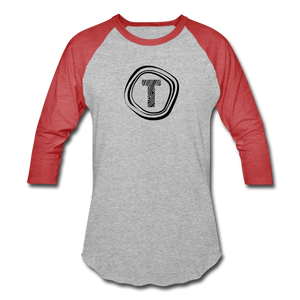 Tanner's Timber Raglan 3/4 Sleeve T-Shirt - heather gray/red