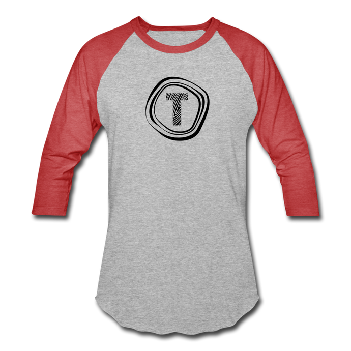 Tanner's Timber Raglan 3/4 Sleeve T-Shirt - heather gray/red