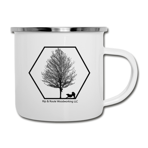 Rip & Route Woodworking Camper Mug - white