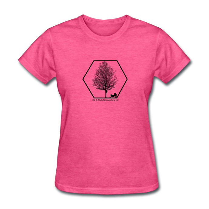 Rip & Route Woodworking Women's T-Shirt - heather pink