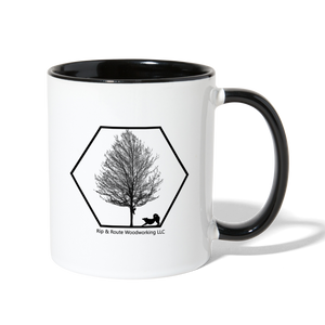 Rip & Route Woodworking Contrast Coffee Mug - white/black