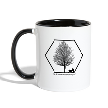 Load image into Gallery viewer, Rip &amp; Route Woodworking Contrast Coffee Mug - white/black
