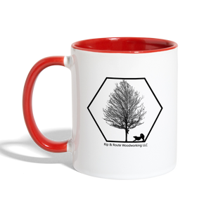 Rip & Route Woodworking Contrast Coffee Mug - white/red