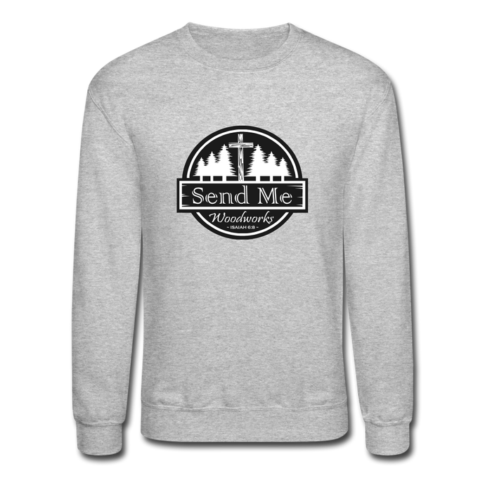 Send Me Woodworks Crewneck Sweatshirt - heather gray