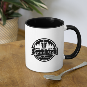 Send Me Woodworks Contrast Coffee Mug - white/black