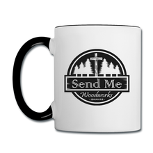 Load image into Gallery viewer, Send Me Woodworks Contrast Coffee Mug - white/black
