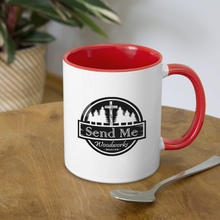 Load image into Gallery viewer, Send Me Woodworks Contrast Coffee Mug - white/red
