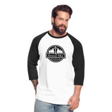Load image into Gallery viewer, Send Me Woodworks 3/4 Sleeve Raglan T-Shirt - white/black
