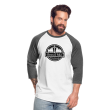 Load image into Gallery viewer, Send Me Woodworks 3/4 Sleeve Raglan T-Shirt - white/charcoal
