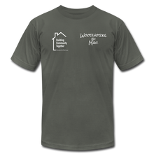 Load image into Gallery viewer, Woodworks by Mac /  Building Community T-Shirt - asphalt
