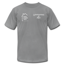 Load image into Gallery viewer, Woodworks by Mac /  Building Community T-Shirt - slate
