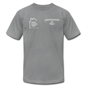 Woodworks by Mac /  Building Community T-Shirt - slate