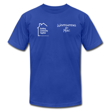 Load image into Gallery viewer, Woodworks by Mac /  Building Community T-Shirt - royal blue
