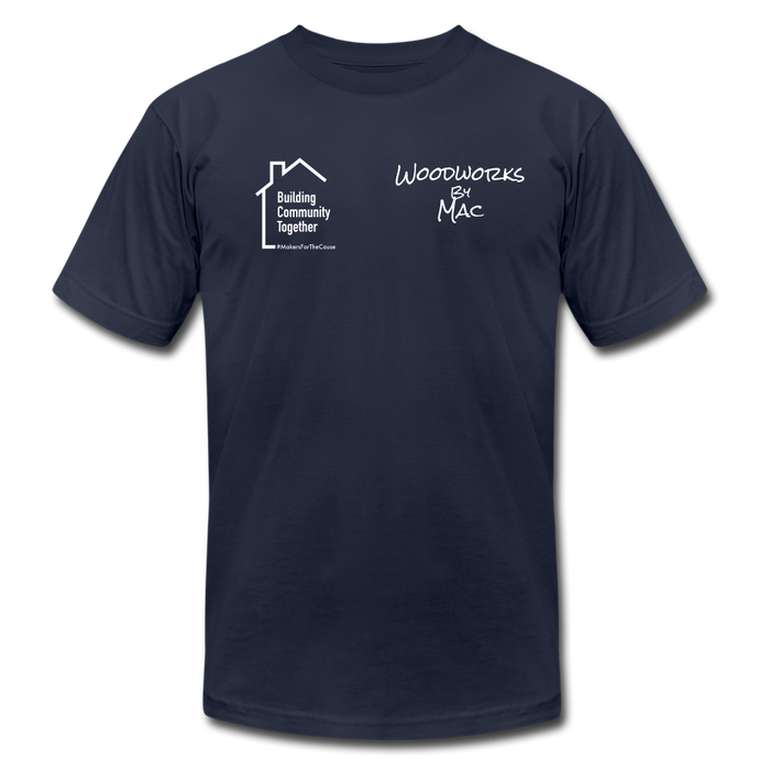 Woodworks by Mac /  Building Community T-Shirt - navy