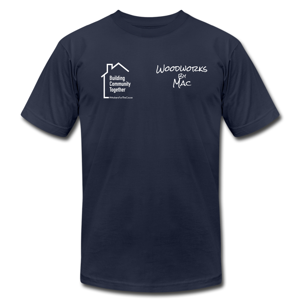 Woodworks by Mac /  Building Community T-Shirt - navy