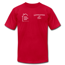 Load image into Gallery viewer, Woodworks by Mac /  Building Community T-Shirt - red
